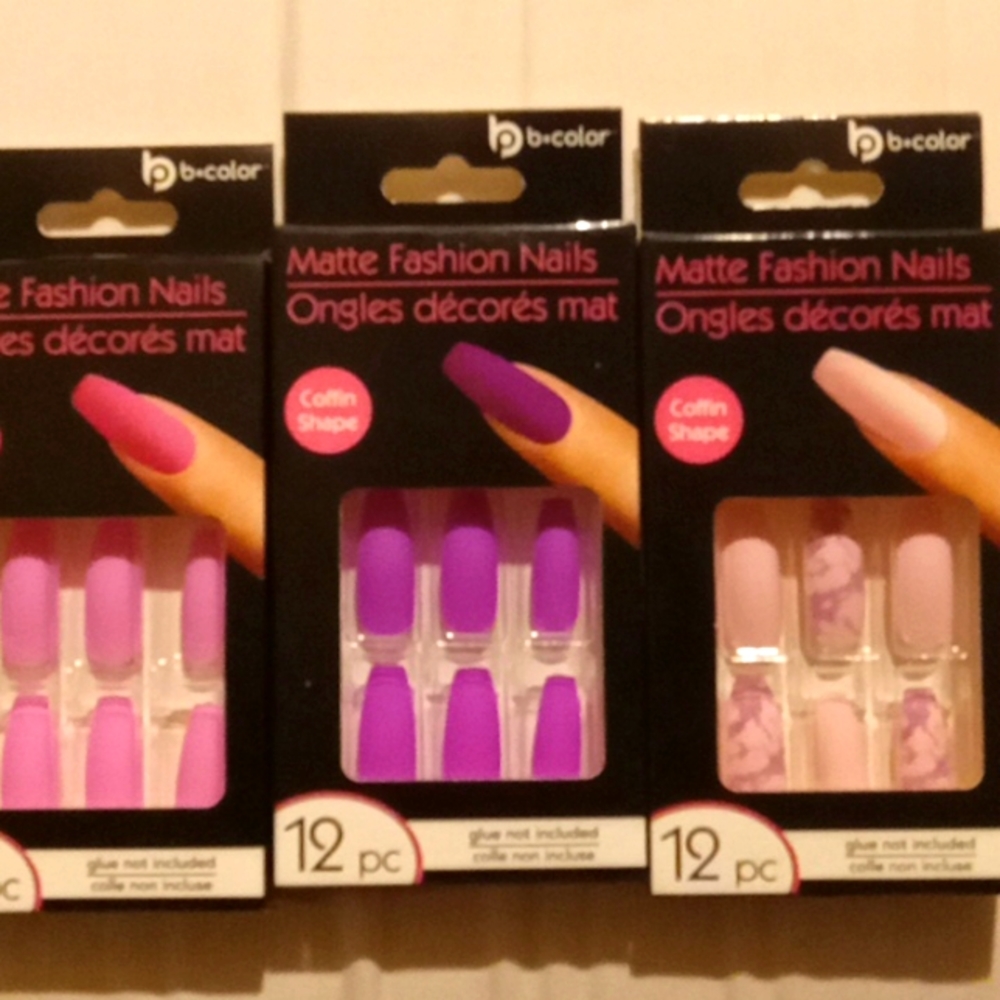3 sets false nails